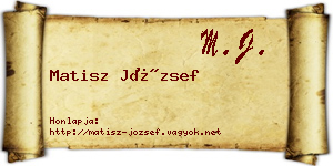 Matisz József névjegykártya