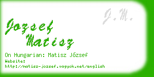 jozsef matisz business card