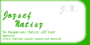 jozsef matisz business card